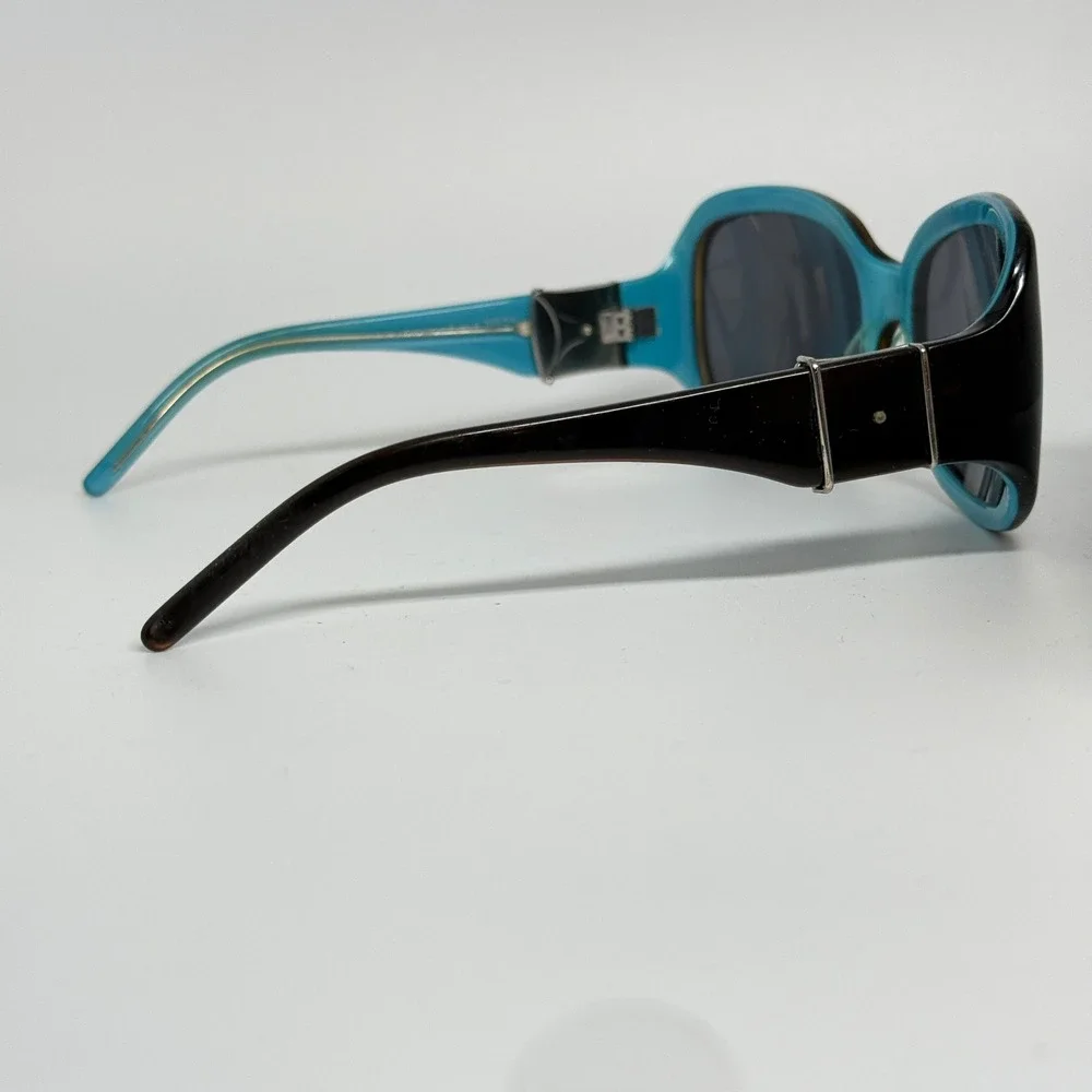 Robert La Roche Sunglasses Handmade in France 559-83 Brown Teal Oval Frame 22437